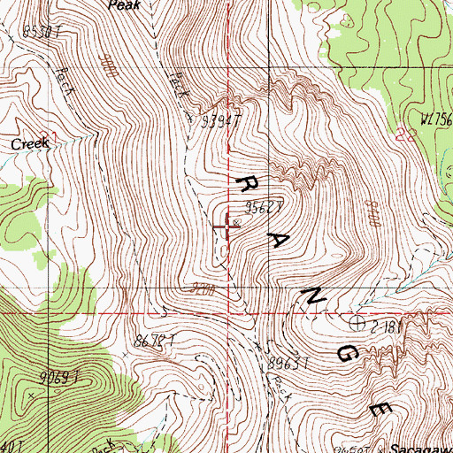 Topographic Map of Pomp Peak, MT