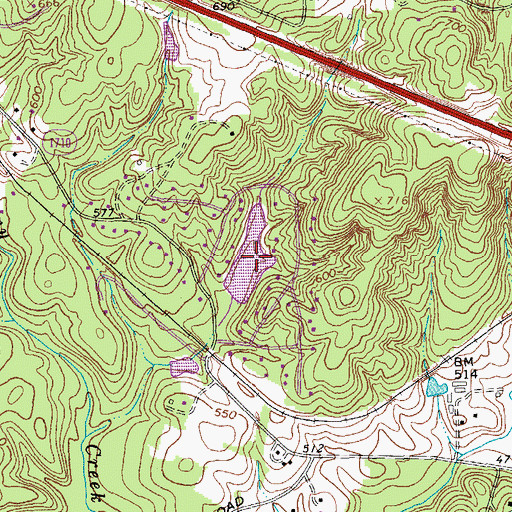 Topographic Map of Lake Overlook, NC