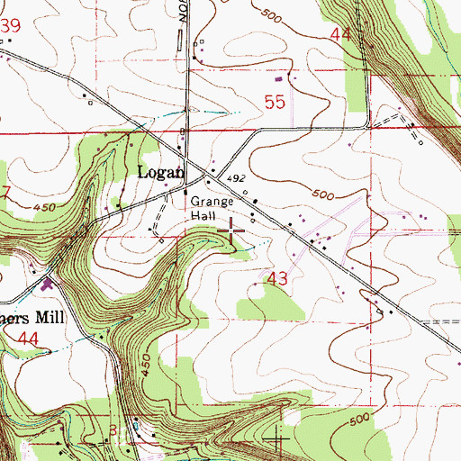 Topographic Map of Estacada Bible Fellowship, OR