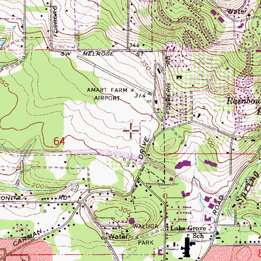 Topographic Map of Lake Bible Church, OR