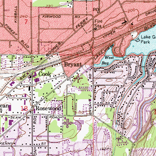 Topographic Map of Triumphant King Lutheran Church, OR