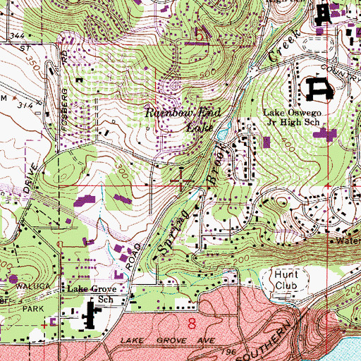 Topographic Map of Hope Community Church, OR