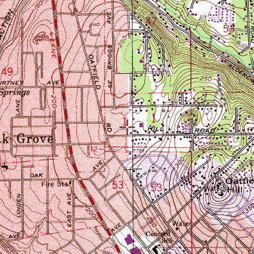 Topographic Map of Faith Evangelical Church Milwaukie, OR