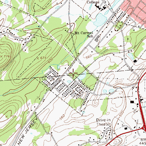Topographic Map of Amchir Park, NY