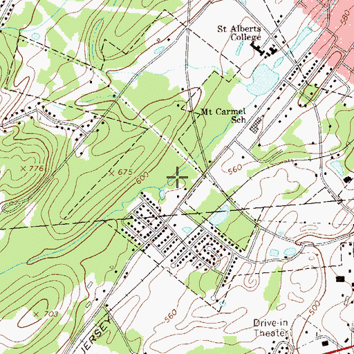 Topographic Map of Deer Run, NY