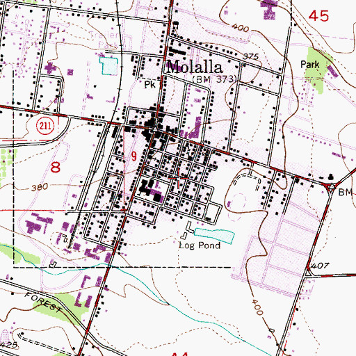Topographic Map of Molalla Christian Church, OR