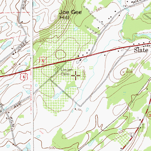 Topographic Map of Slate Hill Orchards, NY