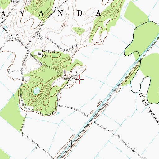 Topographic Map of Turtle Bay Farms, NY