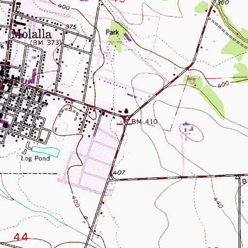 Topographic Map of Molalla United Methodist Church, OR