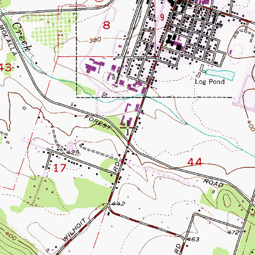 Topographic Map of New Beginnings Foursquare Church, OR
