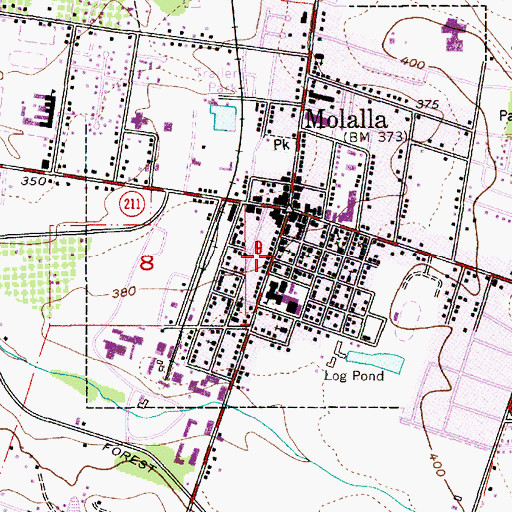 Topographic Map of Assembly of God, OR