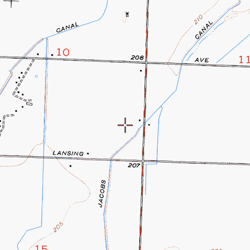 Topographic Map of Jacobs Canal, CA