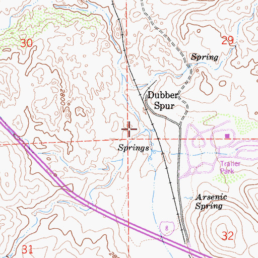Topographic Map of Jacumba Valley, CA