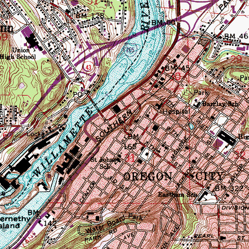 Topographic Map of Victorious Faith Family Church, OR