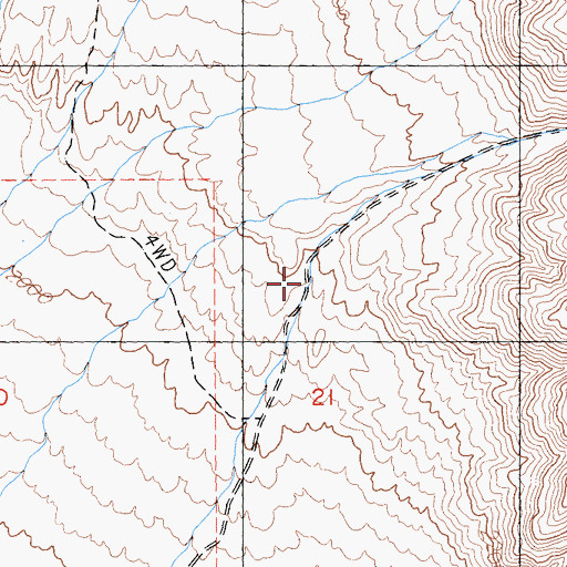 Topographic Map of Jail Canyon, CA