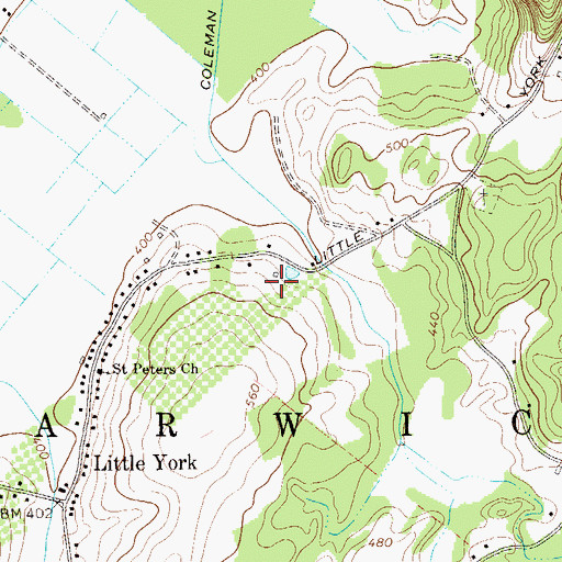 Topographic Map of Warwick Valley Winery, NY