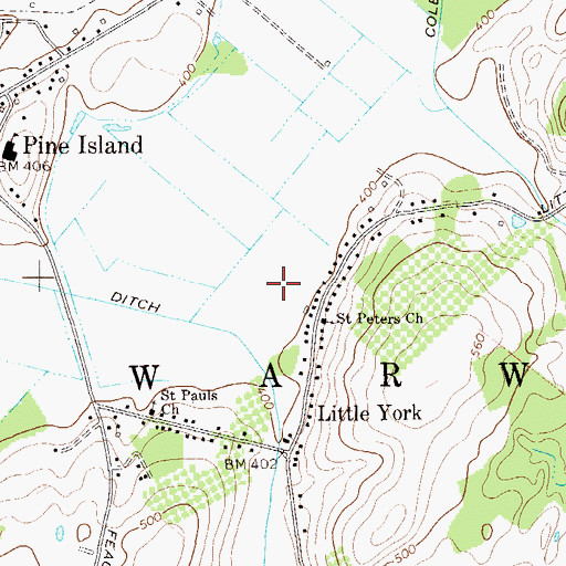 Topographic Map of Scheuermann Farms, NY