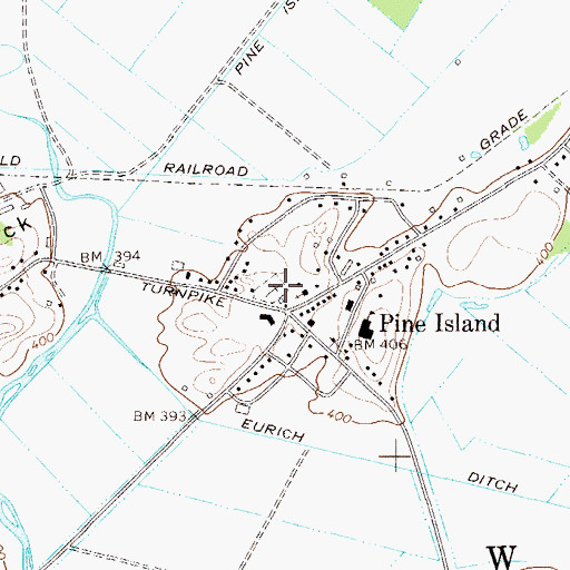 Topographic Map of Saint Stanislaus Cemetery, NY