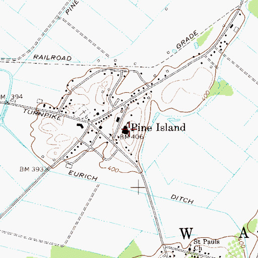 Topographic Map of Pine Island Elementary School, NY
