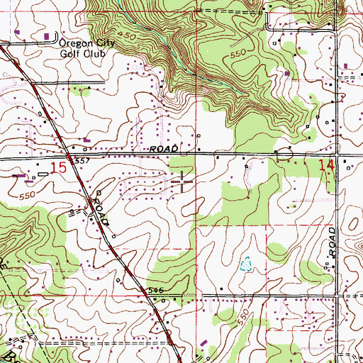 Topographic Map of Trinity Lutheran Church, OR