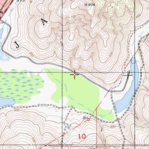 Topographic Map of Jamacha Valley, CA