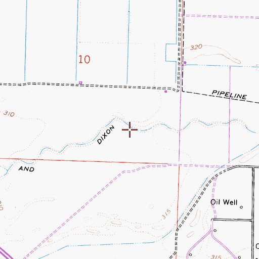 Topographic Map of James and Dixon Canal, CA