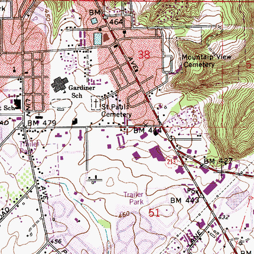 Topographic Map of Oregon City Church of Christ, OR