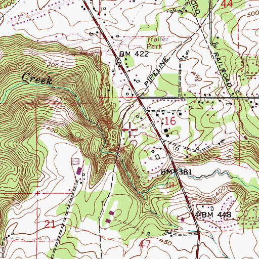 Topographic Map of Oregon City Bible Chapel, OR