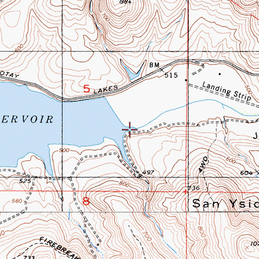 Topographic Map of Jamul Valley, CA