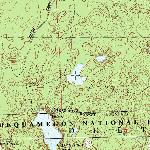 Topographic Map of Minor Lake, WI