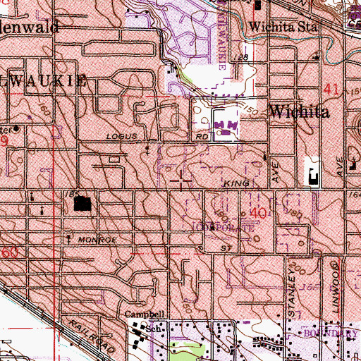 Topographic Map of Milwaukie Christian Church, OR