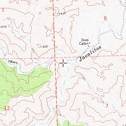 Topographic Map of Jasper Creek, CA