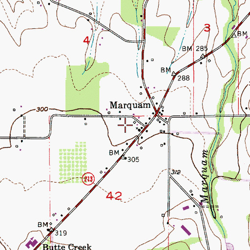 Topographic Map of Marquam United Methodist Church, OR