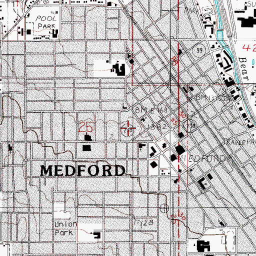 Topographic Map of Madrone Trail Public Charter School, OR