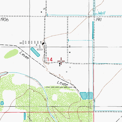 Topographic Map of Dobson, AZ