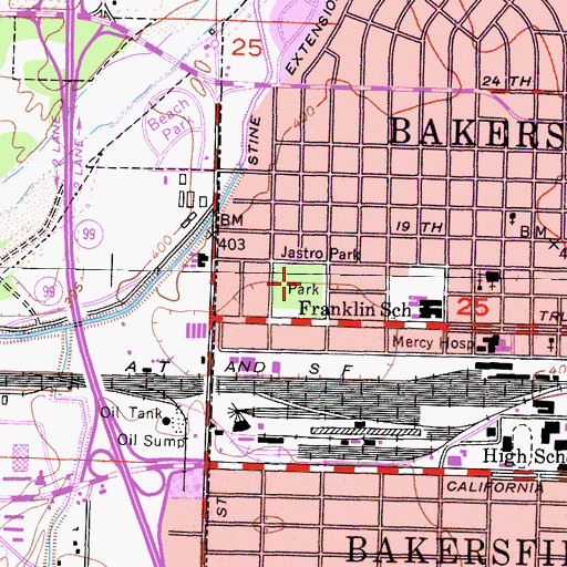 Topographic Map of Jastro Park, CA