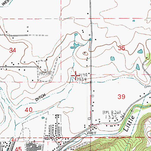 Topographic Map of Eagle Point Middle School, OR