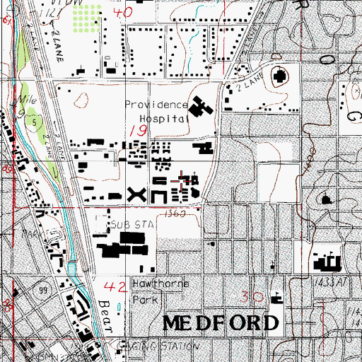 Topographic Map of Grace Christian School, OR