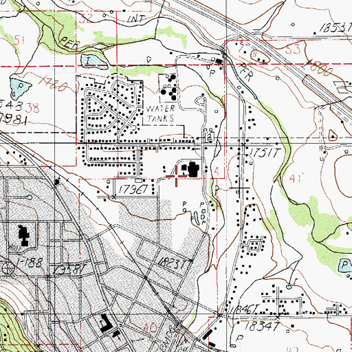 Topographic Map of Helman Elementary School, OR