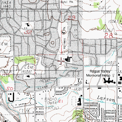 Topographic Map of Hoover Elementary School, OR