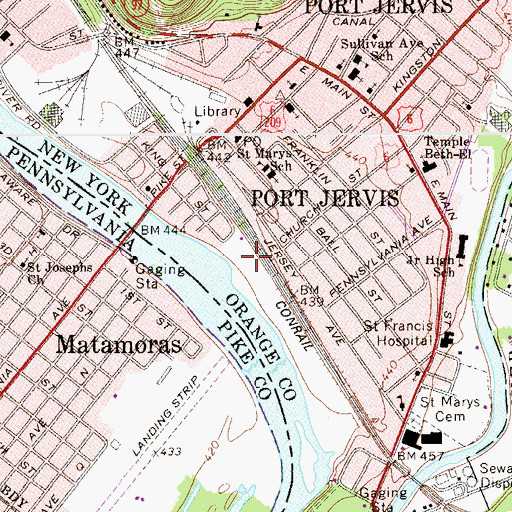 Topographic Map of Riverside Park, NY