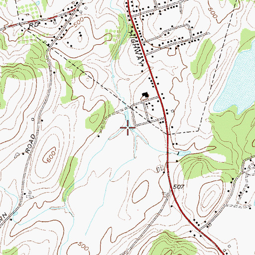 Topographic Map of Village Park, NY