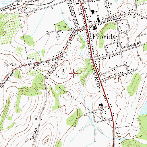 Topographic Map of Cedarcrest, NY