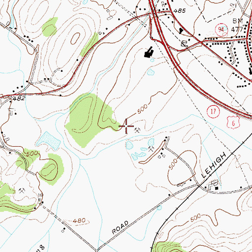 Topographic Map of Chester Industrial Park, NY