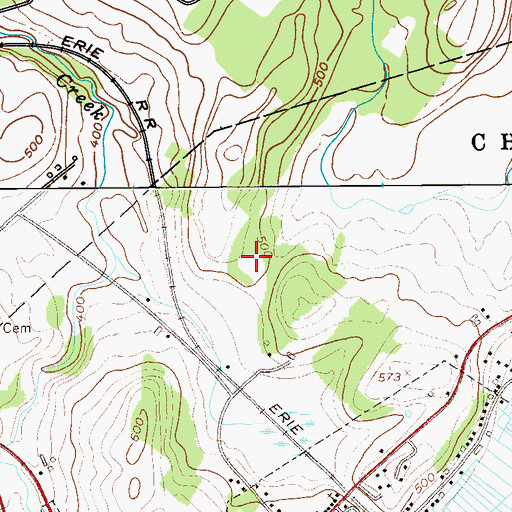 Topographic Map of Chester Elementary School, NY