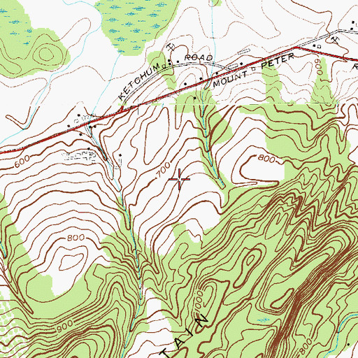 Topographic Map of Hickory Hill Golf Course, NY