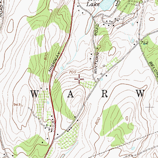 Topographic Map of Pond In The Meadows Farm, NY