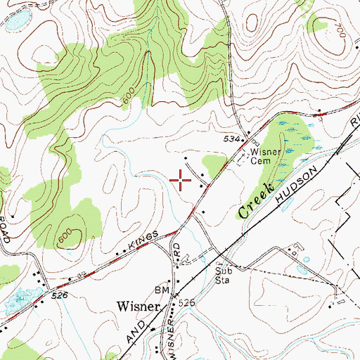 Topographic Map of Kings Elementary School, NY