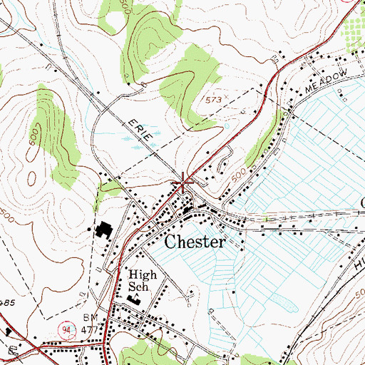 Topographic Map of Saint Columbia School, NY