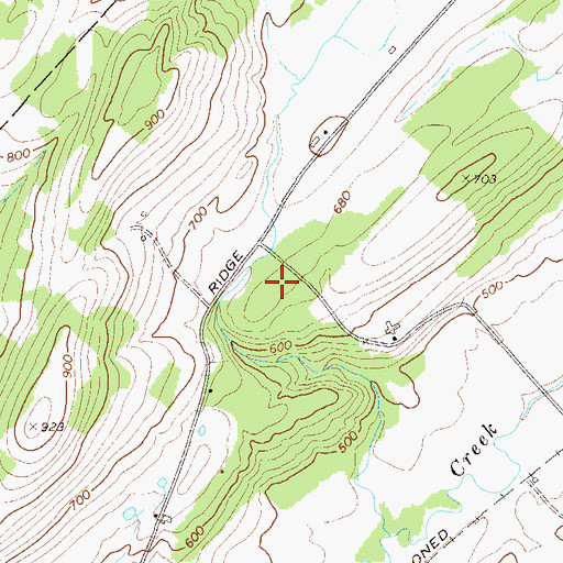 Topographic Map of Hanson Memorial Park, NY